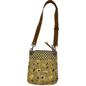 Fossil Original Brand Crossbody Shoulder Bag Purse Canvas and Leather Adjustable